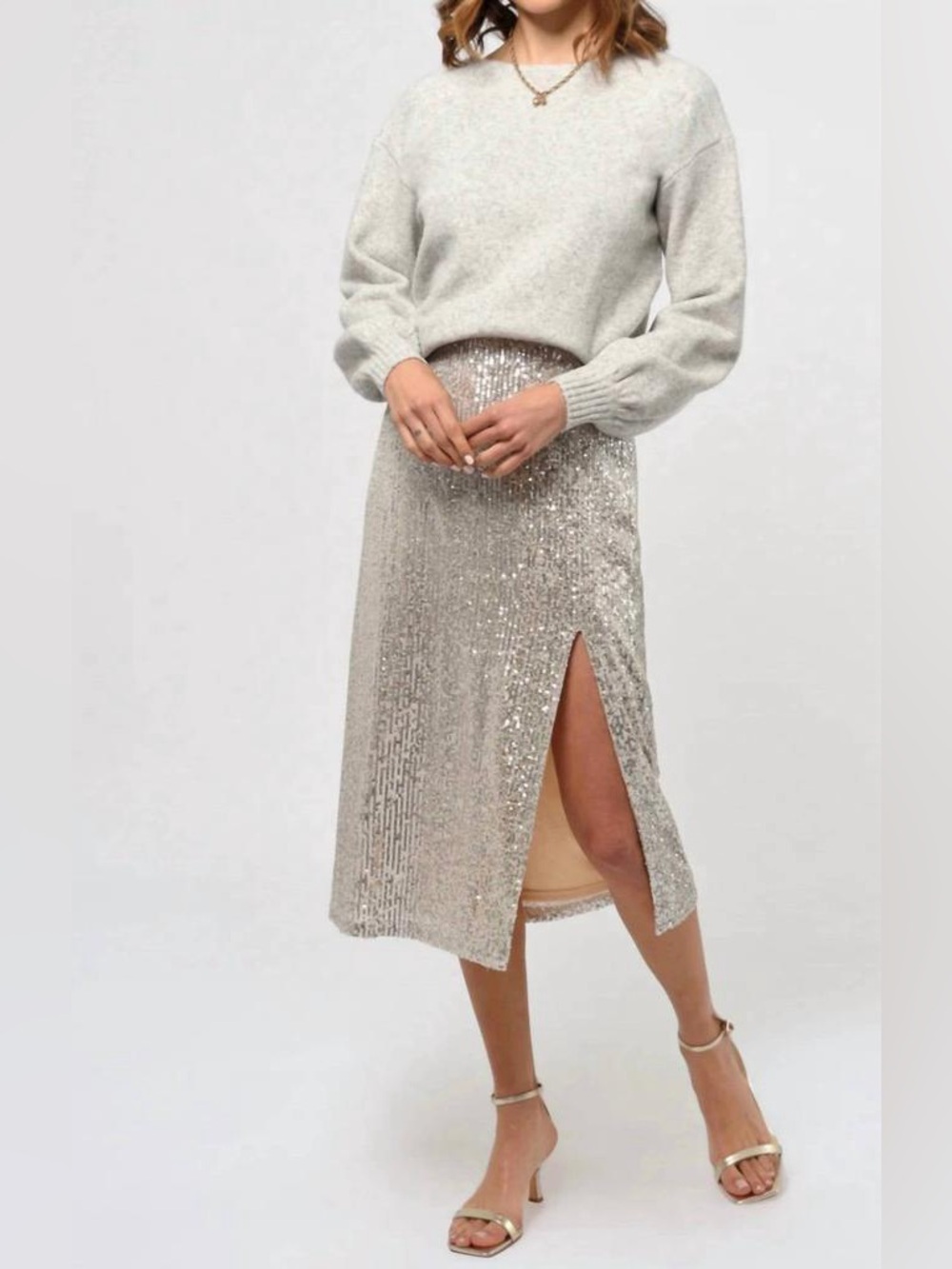 Greylin Karla Sequins Midi Skirt Size S - Picture 2 of 4